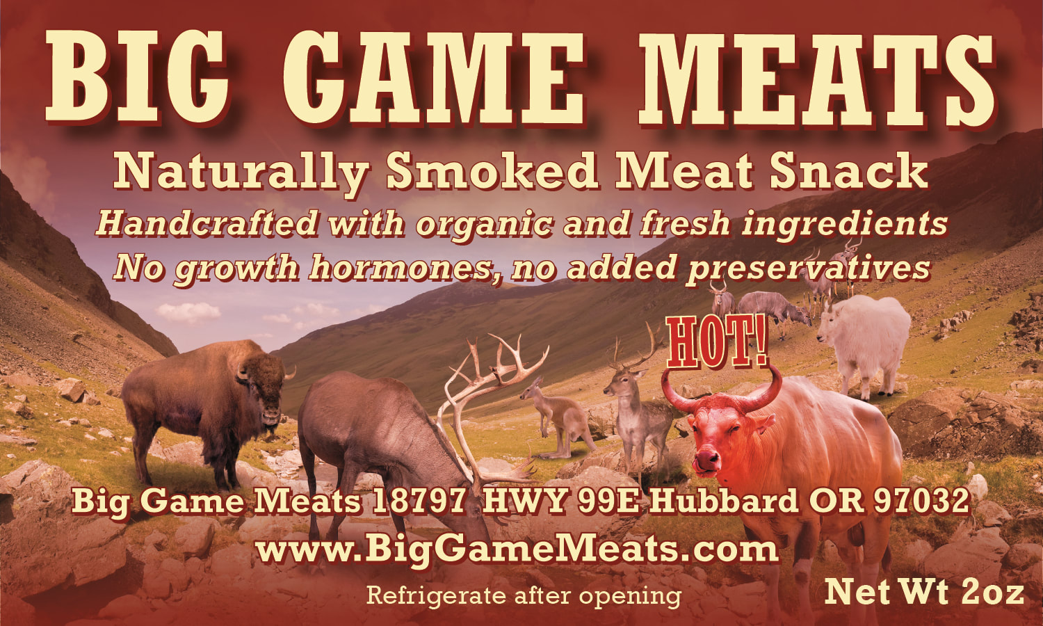Game meat for sale